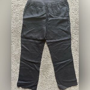 Company By Ellen Tracy Black Linen Wide Leg Pants ￼